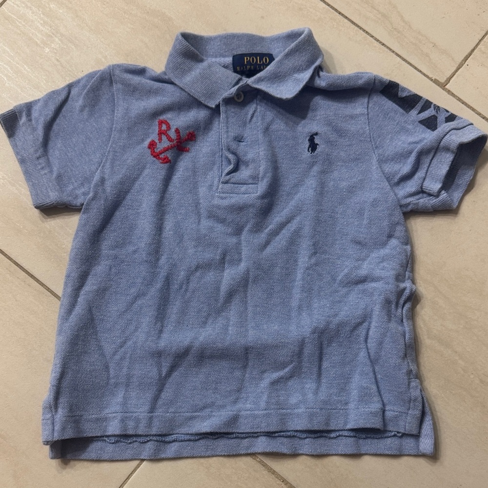 Polo by Ralph Lauren Kids Light Blue Polo Shirt with Red Logo